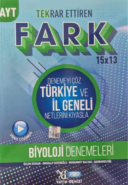 YKS AYT PRO FARK DENEME BİYOLOJİ - 2022