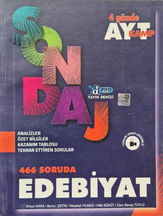 SONDAJ YKS AYT KAMP T.DİLİ EDEBİYATI - 2022