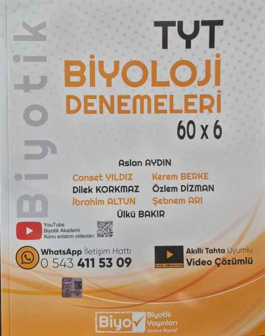 BİYOTİK TYT DENEME (60*6) BİYOLOJİ - 2024-25