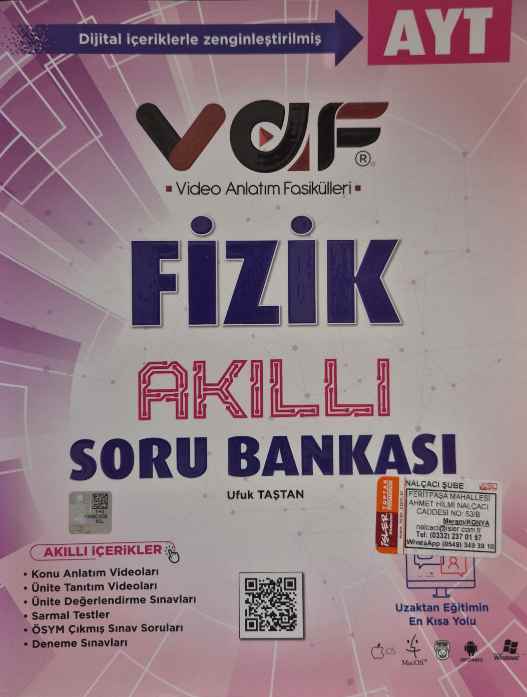 VAF YKS AYT SORU BANKASI FİZİK  - 2022