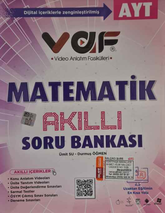 VAF YKS AYT SORU BANKASI MATEMATİK - 2022