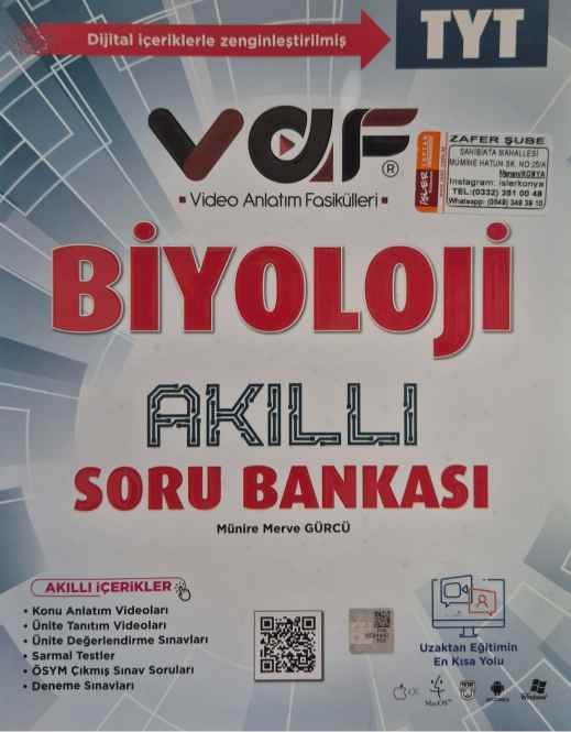 VAF TYT SORU BANKASI BİYOLOJİ - 2022-23