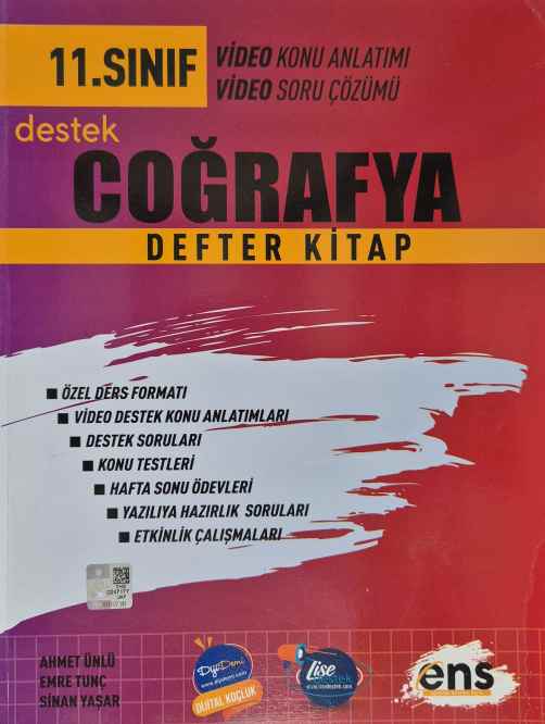 ENS 11.SINIF DEFTER KİTAP COĞRAFYA - 2024-25