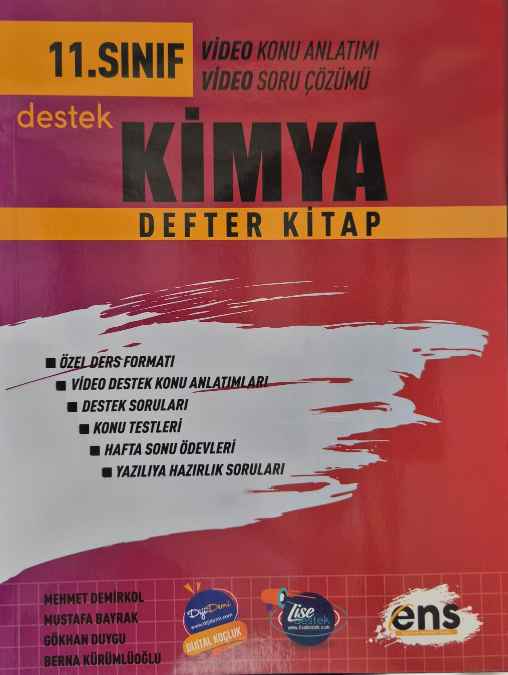 ENS 11.SINIF DEFTER KİTAP KİMYA - 2024-25