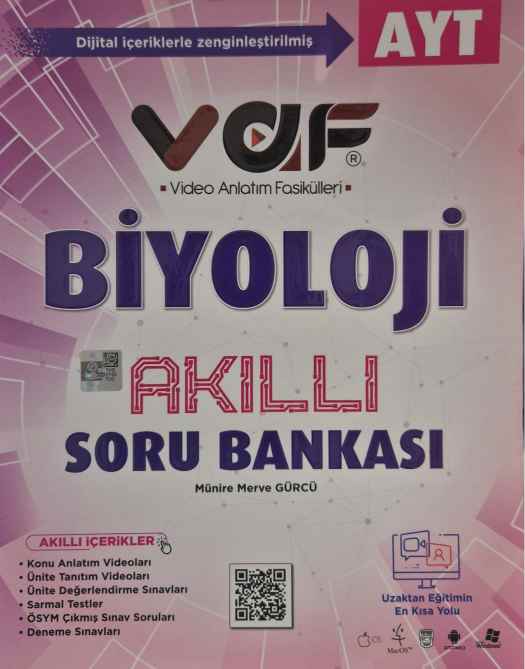 VAF YKS AYT SORU BANKASI BİYOLOJİ - 2022