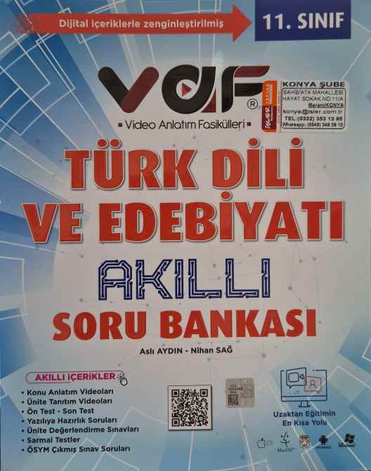 VAF 11.SINIF SORU BANKASI T.DİLİ EDEBİYATI - 2022