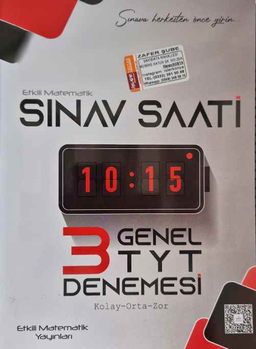 *ETK. MATEMATİK TYT SINAV SAATİ 3 DENEME - 2024