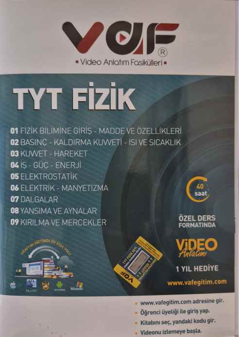 VAF TYT FASİKÜL FİZİK - 2022-23