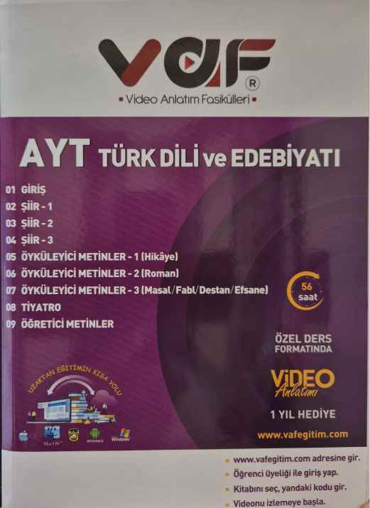 VAF YKS AYT FASİKÜL T.DİLİ EDEBİYATI - 2023