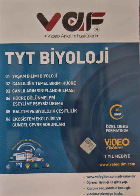 VAF TYT FASİKÜL BİYOLOJİ - 2022-23