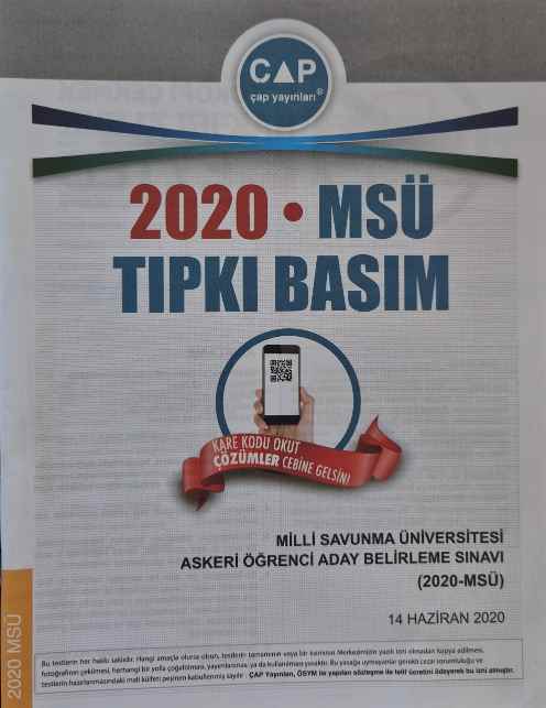 ÜNİV. HAZ TIPKI BASIM DENEME (MSÜ) - 2020