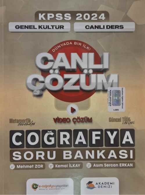 KPSS CANLI DERS S.B. COĞRAFYA M.ZOR - 2024