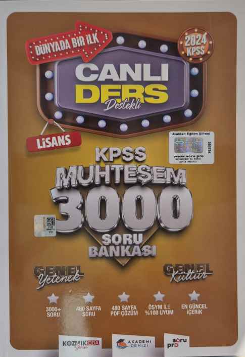 KPSS CANLI DERS LİSANS GYGK 3000 SB - 2024