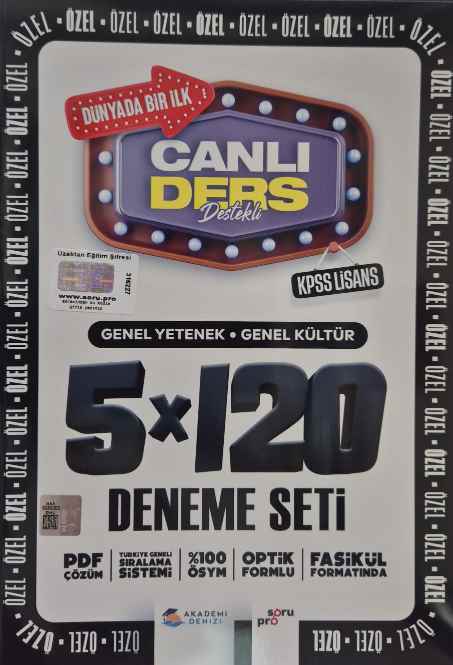 KPSS CANLI DERS LİSANS GK/GY 5 Lİ DNM SETİ - 2024