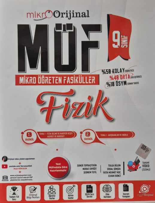 MİKRO ORİJİNAL 09.SINIF MÖF SET FİZİK - 24-25