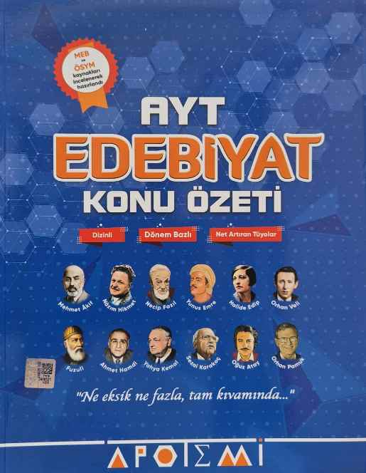 APOTEMİ YKS AYT KONU ÖZETİ EDEBİYAT - 2024-25