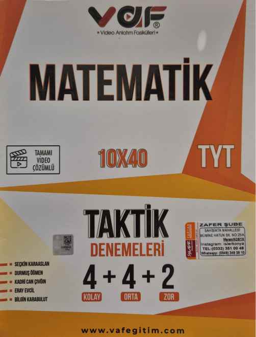 *VAF TYT TAKTİK DNM 10x40 MATEMATİK  - 2022