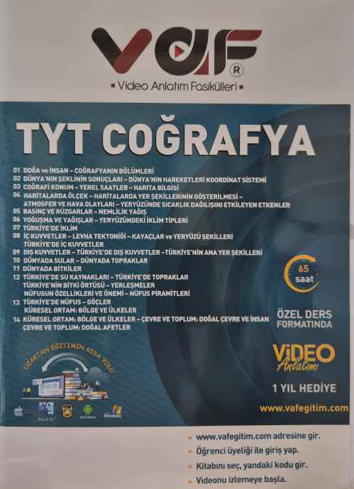 VAF TYT FASİKÜL COĞRAFYA - 2023