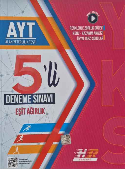 YKS AYT HIZ ve RENK DENEME 5Lİ E/A VİDEO - 24-25