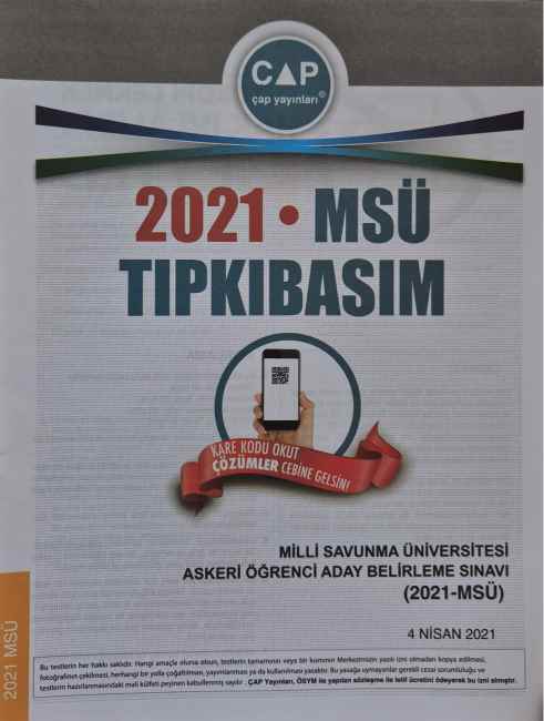 ÜNİV. HAZ TIPKI BASIM DENEME (MSÜ) - 2021