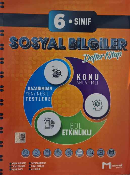 6.SINIF MOZAİK DEFTER SOSYAL BİLİMLER - 2024-25