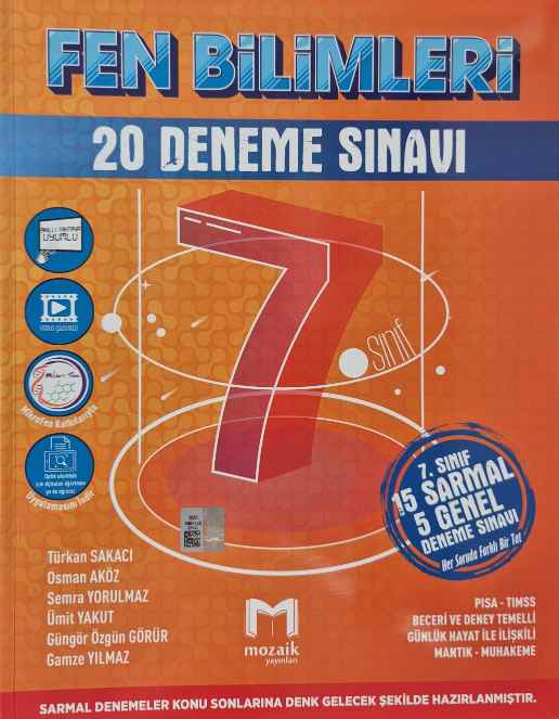 7.SINIF MOZAİK DENEME 20Lİ FEN BİLİMLERİ - 2024-25