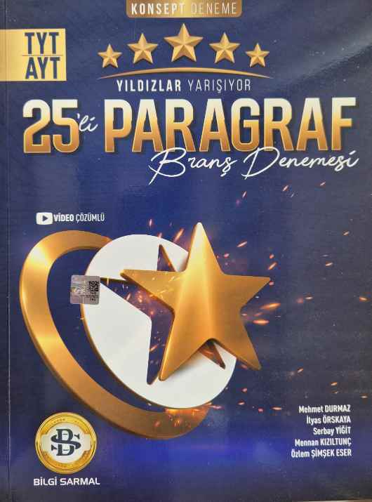 YILDIZLAR YARŞ.TYT AYT DNM 25Lİ PARAGRAF - 24-25