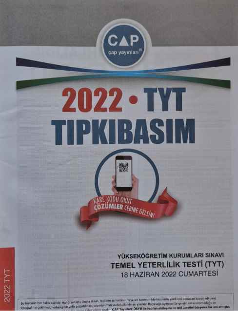 ÇAP TYT TIPKI BASIM 2022