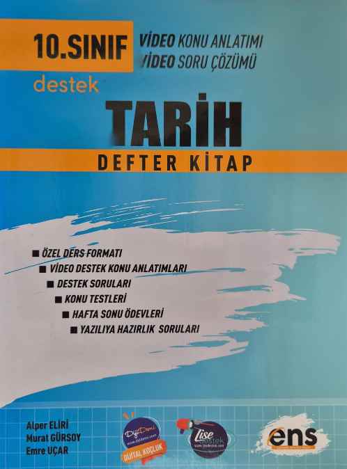 ENS 10.SINIF DEFTER KİTAP TARİH - 2024-25