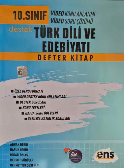 ENS 10.SINIF DEFTER KİTAP T.EDEBİYAT - 2024-25