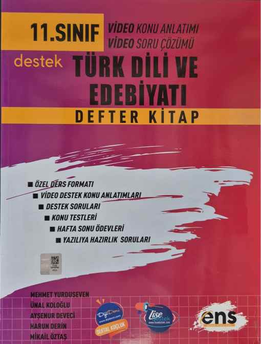 ENS 11.SINIF DEFTER KİTAP EDEBİYAT - 2024-25