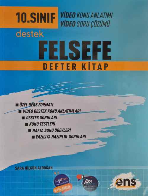 ENS 10.SINIF DEFTER KİTAP FELSEFE - 2024-25