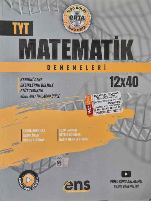 ENS DESTEK TYT DENEME 12 Lİ MATEMATİK - 2024-25