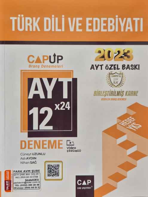 *ÇAP YKS AYT UP DENEME I.DÖNEM EDEBİYAT - 2023-24