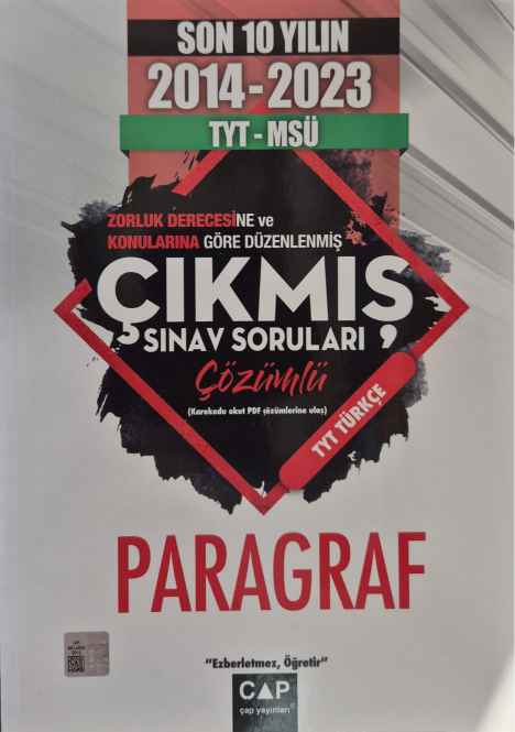 ÇAP TYT MSÜ ÇIKMIŞ SORULAR PARAGRAF 2014-23-24