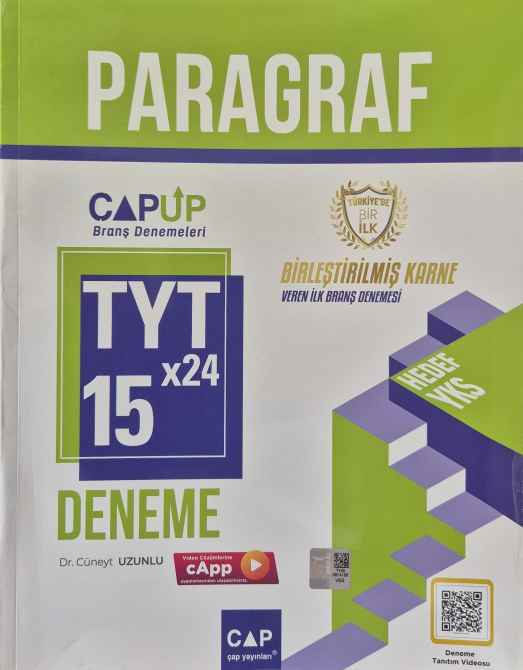 ÇAP UP TYT DENEME PARAGRAF 15*24 - 2024