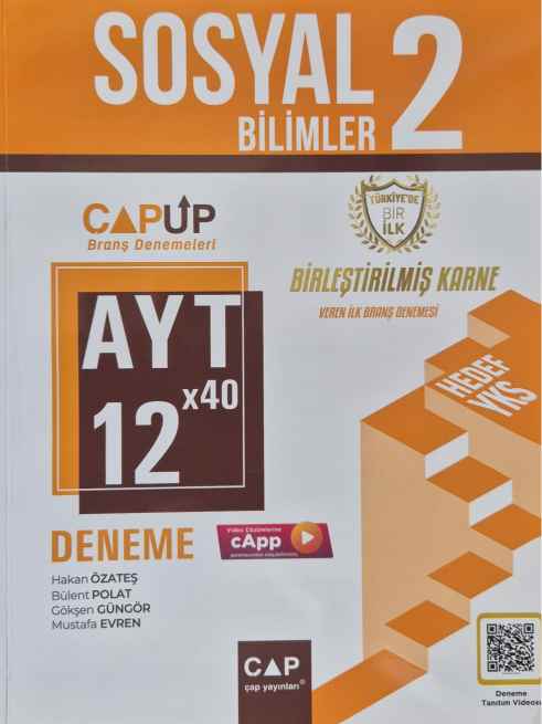 ÇAP YKS AYT UP DENEME 12*40 SOSYAL BİLM 2 - 2024