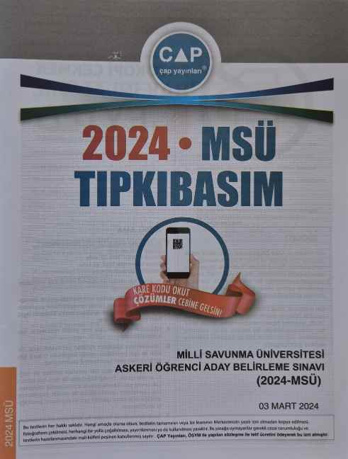 ÜNİV. HAZ TIPKI BASIM DENEME (MSÜ) - 2024