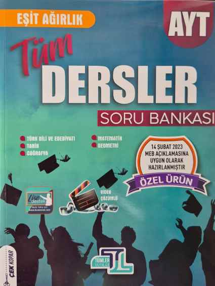 TÜMLER YKS AYT I.DÖNEM SORU BANKASI EŞİT/A - 2023