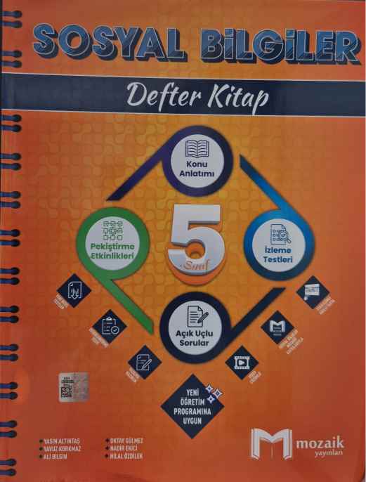 5.SINIF MOZAİK DEFTER SOSYAL BİLGİLER - 2024-25